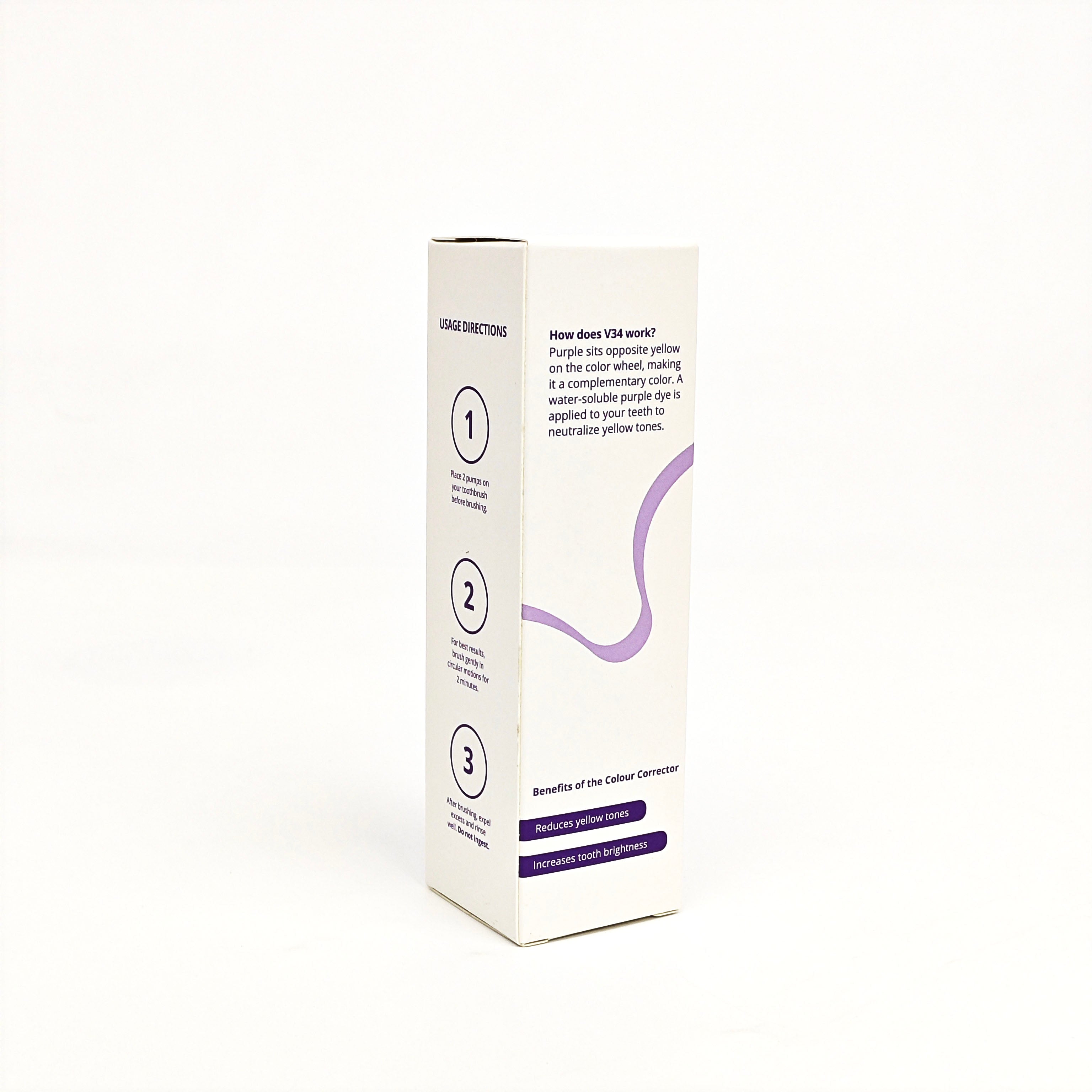 V34 Purple Toothpaste (Post-Whitening Care)