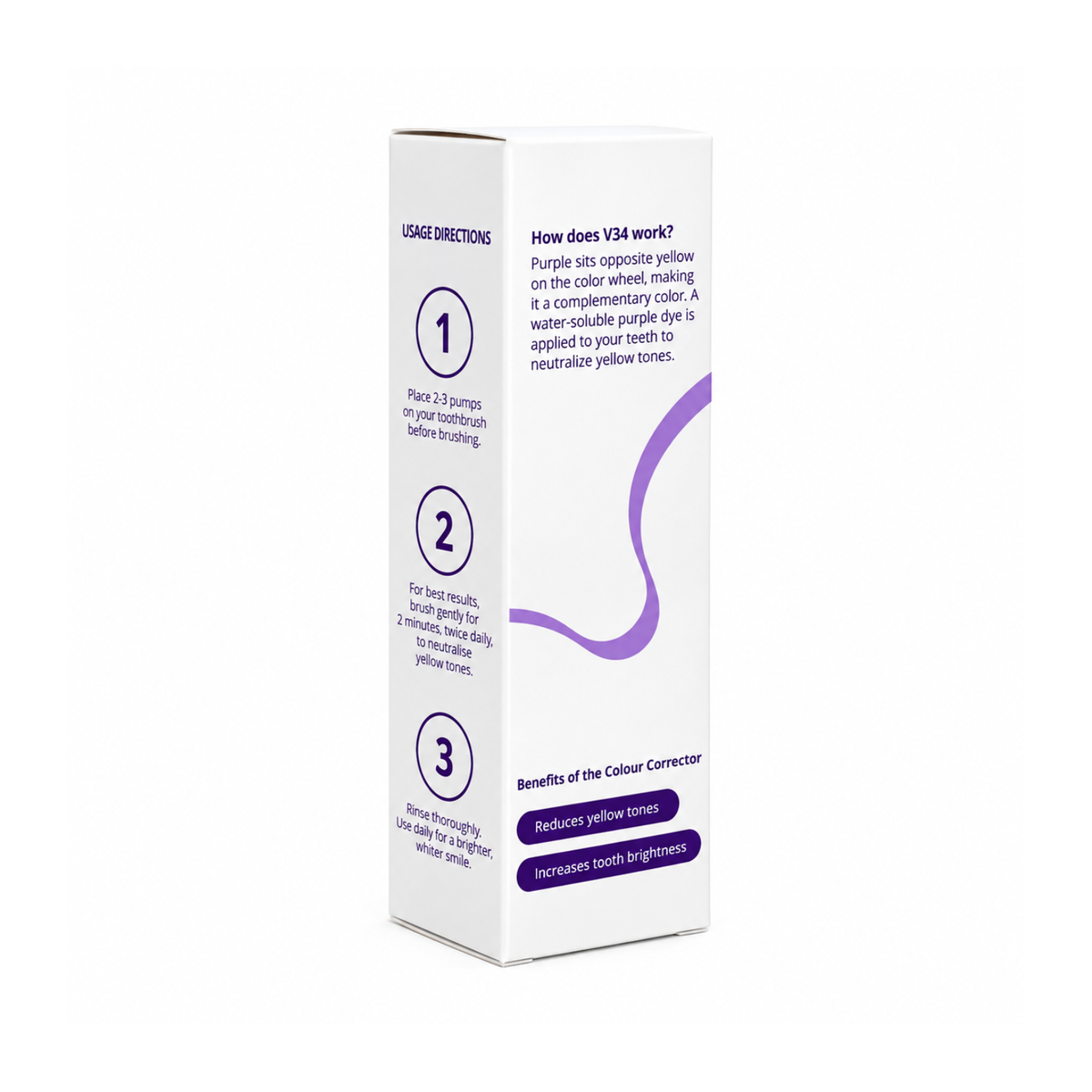 V34 Purple Toothpaste (Post-Whitening Care)