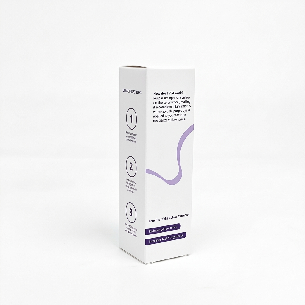 V34 Purple Toothpaste (Post-Whitening Care)